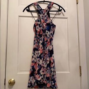 Cross Front Floral Dress